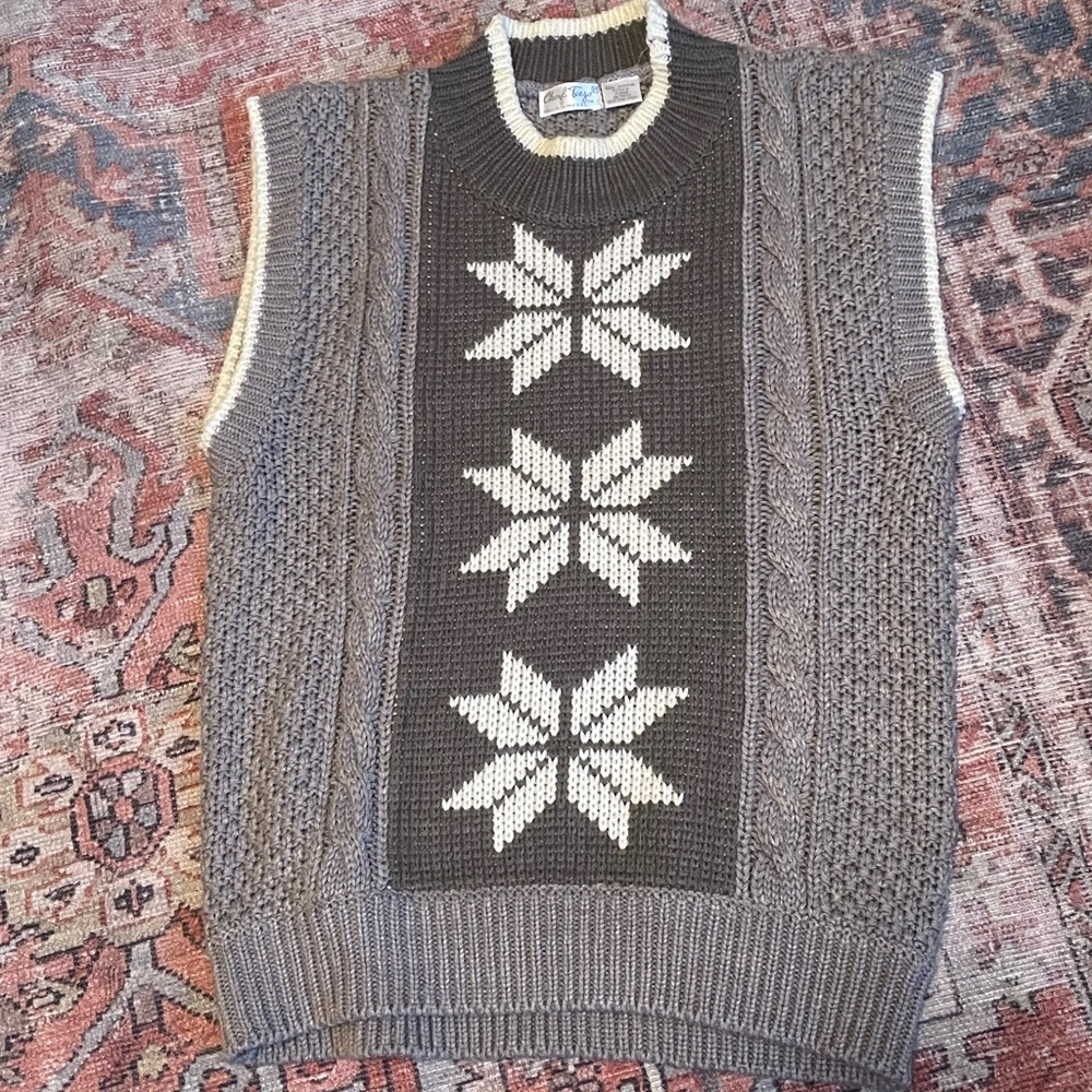 Vintage Snowflake Sweater Vest